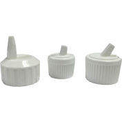 Qorpak CAP-06048 White PE Unlined Flip Top Cap, 28-400 Neck Finish, Case of 144
