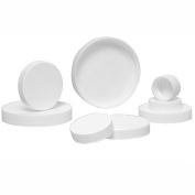 Qorpak CAP-06625 White Ribbed PP Cap with SturdeeSeal PE Foam Liner, 38-400 Neck Finish, Case of 576