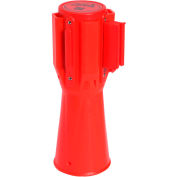 ConePro 500 Orange Traffic Cone Mount Retracting Belt Barrier, 10' Fluorescent Orange Belt