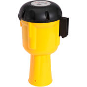ConePro 600 Yellow Traffic Cone Mount Retracting Belt Barrier, 30' Authorized Access Only Belt
