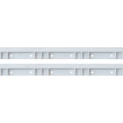 Quantum HNS006 Plastic White Rails For Hang and Stack Bins, Price for Pack of 2 - Pkg Qty 2