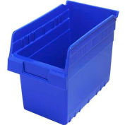 Plastic Nesting Storage Shelf Bin QSB802 6-5/8"W x 11-5/8"D x 8"H Blue - Pkg Qty 30