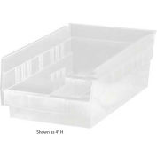 Plastic Nesting Storage Shelf Bin QSB802 6-5/8"W x 11-5/8"D x 8"H Clear - Pkg Qty 30