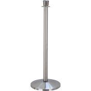 Queueway Post Rope Crowd Control Queue Classic Stanchion, Satin Stainless Economy Line - Pkg Qty 2