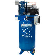 Quincy QT Max Two-Stage Air Compressor, 7.5 HP, 80 Gallon, Vertical, 230V-1-Phase