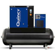 Quincy QGS™ Rotary Screw Air Compressor w/Dryer, 15 HP, 60 Gal, Horizontal, 200/208/460 V
