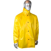 Radians® AquaRad™ Rain Coat, 4XL, 0.25mm, TPU/200D Nylon, Yellow, RJ33-NSYY-4X