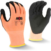 Radians® RWG559L Axis™ Cut Resistant Gloves, Sandy Nitrile Palm, Orange/Black, L, 1 Pair - Pkg Qty 12