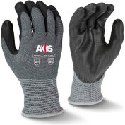Radians® RWG560M Axis™ Cut Resistant Polyurethane Palm Gloves, Gray/ Black, M, 1 Pair - Pkg Qty 12
