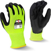 Radians® RWG564M Axis™ Cut Resistant Gloves, Foam Nitrile Palm, Hi-Vis Grn/Blk, M, 1 Pair - Pkg Qty 12