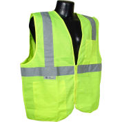 Radians® SV2Z Economy Class 2 Solid Safety Vest W/ Zipper, Hi-Vis Green, M - Pkg Qty 12