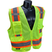 Radians® Type R Class 2 Two-Tone Surveyor Safety Vest, S, Green, SV6GS