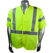 Radians® Hi-Vis Flame Resistant Solid Safety Vest, Type R Class 3, 5XL, Green, SV92E-3VGSFR-5X