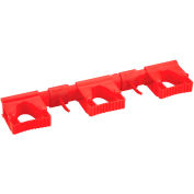 Vikan Hygienic Hi-Flex Wall Bracket System, Red, Polypropylene/TPE Rubber/Polyamide