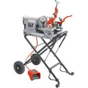 Model 300 Compact Kit Power Threading Machines, RIDGID 67182 w/ 250 Folding Wheel Stand