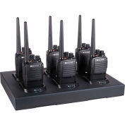 Midland® BizTalk® Business Radio Bundle W/ Multi Unit Charger, Black, Pack of 6
