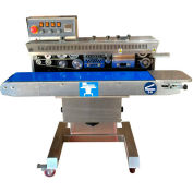 Sealer Sales Horizontal Continuous Band Sealer w/ Dry Ink Coding, Tilting Head, Stainless Steel