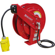 Reelcraft L 70100 123 7A, 12 AWG / 3 Conductor x 100ft, 20 AMP, Duplex GFCI Outlet with Cord