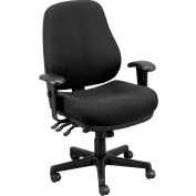 Eurotech 24/7 Executive High Back Chair - Black Fabric