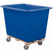 Royal Basket-Poly Truck, 8 Bu, Blue, Wood Base, All Swivel - R08-BLX-PTA-4UNN