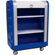 Royal Basket-Bulk Tambour Truck, 48 Cu Ft, Blue, 2 Rg/2 Sw - R48-BLX-BTC-6UNN