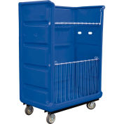 Royal Basket-Bulk Turnabout Truck, 48 Cu Ft, Blue, Wire Shelves, 2 Rg/2 Sw - R48-BLX-TAC-6UNN