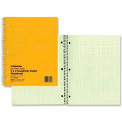 Rediform® National Green Eye-Ease Wirebound Notebook, 8-1/2" x 11", Quad Ruled, 80 Sheets/Pad