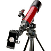 Carson Red Planet Series, Refractor Telescope w/Smartphone Digiscoping Adapter, 25-56 x 80mm, Red