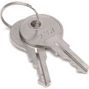Global Industrial Replacement Keys (2) for Cabinet 603355(57)-237614-237615-4933(10,11,12,13)