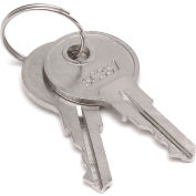 Global Industrial™ Replacement Keys (2) for Cabinet 603355(57)-237614-237615-4933(10,11,12,13)