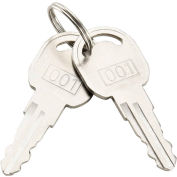 Replacement Keys For Outer Door of Global Industrial™ Narcotics Cabinet 436951, 2pcs Key# 001