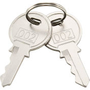 Replacement Keys For Inner Door of Global Industrial™ Narcotics Cabinet 436951, 2pcs Key# 002