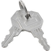 Replacement Keys For Outer Door of Global Industrial™ Narcotics Cabinet 436952, 2pcs Key# 155