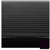 Stair Tread Rubber Square Nose, Ribbed Pattern, 60"L X 12-1/4"D - Black