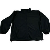 Petra Roc Fleece Work Jacket W/2 Zipped Slash Pockets, Elastic Cuffs, Black, Size 4XL