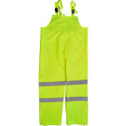 Petra Roc Waterproof Bib Pants, ANSI Class E, 300D Oxford/PU Coating, Lime, 4XL