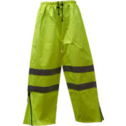 Petra Roc Waterproof Drawstring Pants, ANSI Class E, 300D Oxford/PU Coating, Lime, 4XL