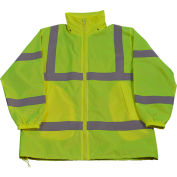 Petra Roc Windbreaker Jacket, ANSI Class 3, Polyester Taffeta, Lime, 2XL