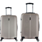 InUSA San Francisco Lightweight Hardside Spinner 2-Piece Luggage Set 22"/26" - Champagne