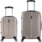 InUSA San Francisco Lightweight Hardside Spinner 2-Piece Luggage Set 18"/26" - Champagne