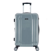 InUSA SouthWorld Lightweight Hardside Luggage Spinner 27" - Silver Brush