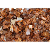 Hiland Fire Glass RFGLASS-COP 1/4" to 1/2" Dia. Reflective Copper 10 Lbs