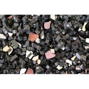 Hiland Fire Glass RFGLASS-RBLK 1/4" to 1/2" Dia. Reflective Black 10 Lbs