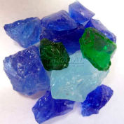 Hiland Fire Glass RGLASS-PB 1/2" to 1" Dia. Recycled Pacific Blend 10 Lbs