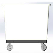 14 Bushel capacity-Mold in caster bracket and plastic reinforcement base- White Color
