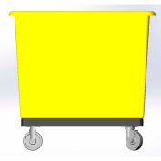 14 Bushel capacity-Mold in caster bracket and plastic reinforcement base- Yellow Color