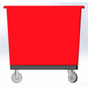 14 Bushel capacity-Mold in caster bracket and plastic reinforcement base- Red Color