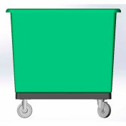 14 Bushel capacity-Mold in caster bracket and plastic reinforcement base- Green Color