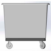 14 Bushel capacity-Mold in caster bracket and plastic reinforcement base- Gray Color