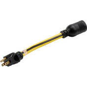 U.S. Wire 04-0093N Twist-To-Lock Converter Adapter, 12" Yellow, Cold Weather, 600V